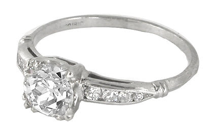 1920s 1.05ct  Old European Diamond Platinum Engagement Ring