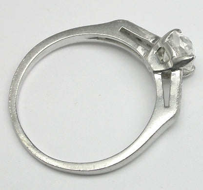 1920s 1.09ct Cushion  Cut Diamond Platinum Engagement Ring