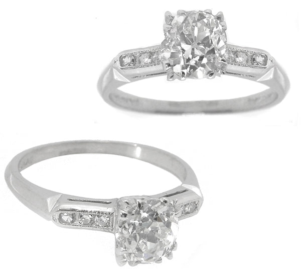 1920s 1.09ct Old Mine Diamond Engagement Ring