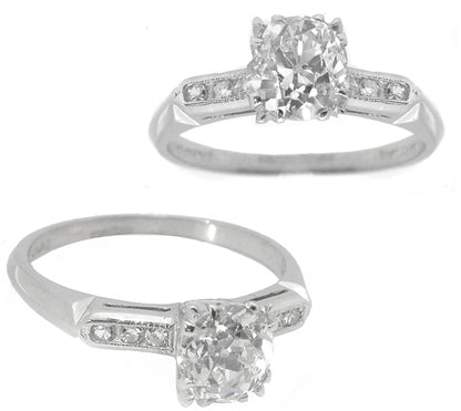 1920s 1.09ct Old Mine Diamond Engagement Ring