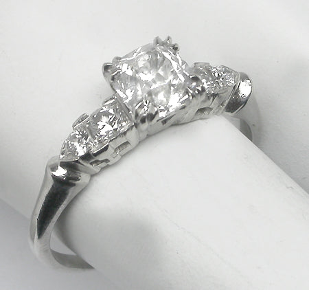 1920s 1.16ct Cushion Diamond Platinum Engagement Ring