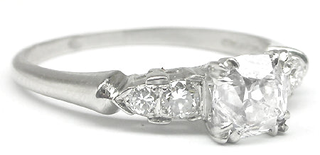 1920s 1.16ct Cushion Diamond Platinum Engagement Ring