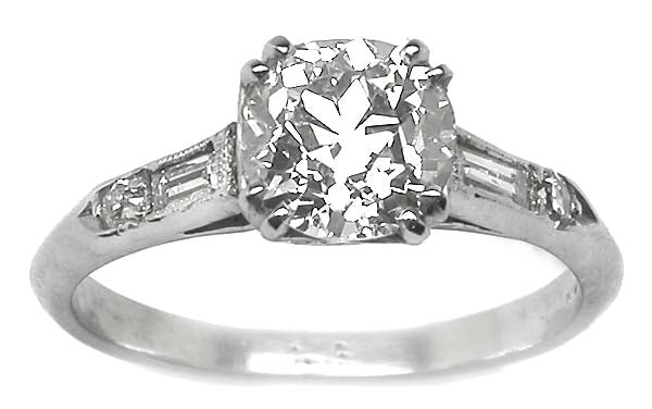 1920's 1.18ct Diamond Platinum Engagement Ring