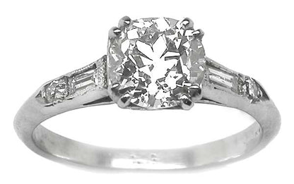 1920's 1.18ct Diamond Platinum Engagement Ring