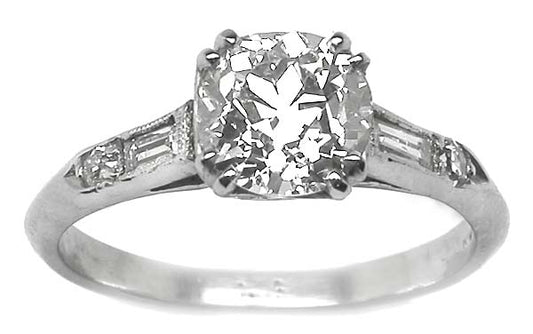 1920's 1.18ct Diamond Platinum Engagement Ring