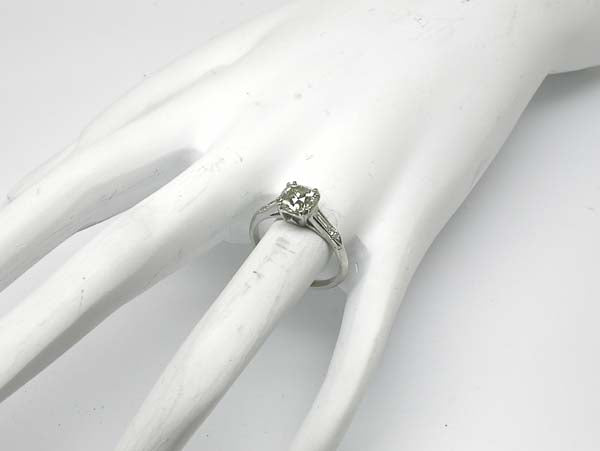 1920's 1.18ct Diamond Platinum Engagement Ring