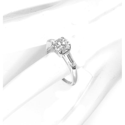 1920s 1.18ct Round Brilliant Diamond Platinum Engagement Ring