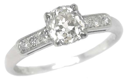1920's 1.23ct Diamond Platinum Engagement Ring