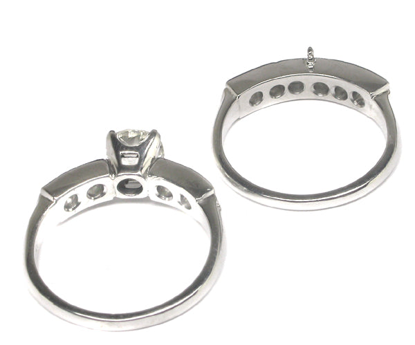 1920s 1.23ct Diamond Engagement & 0.75ct  Diamond Wedding Ring