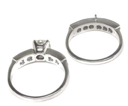 1920s 1.23ct Diamond Engagement & 0.75ct  Diamond Wedding Ring