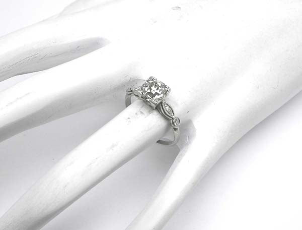 1920's 1.24ct Diamond Platinum Engagement Ring