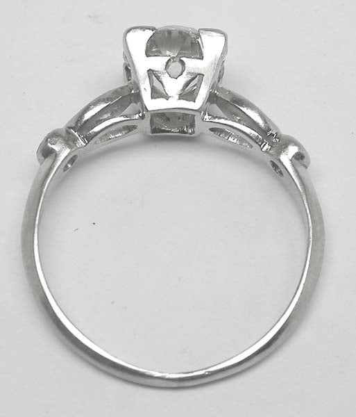 1920's 1.24ct Diamond Platinum Engagement Ring
