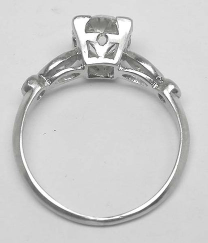 1920's 1.24ct Diamond Platinum Engagement Ring