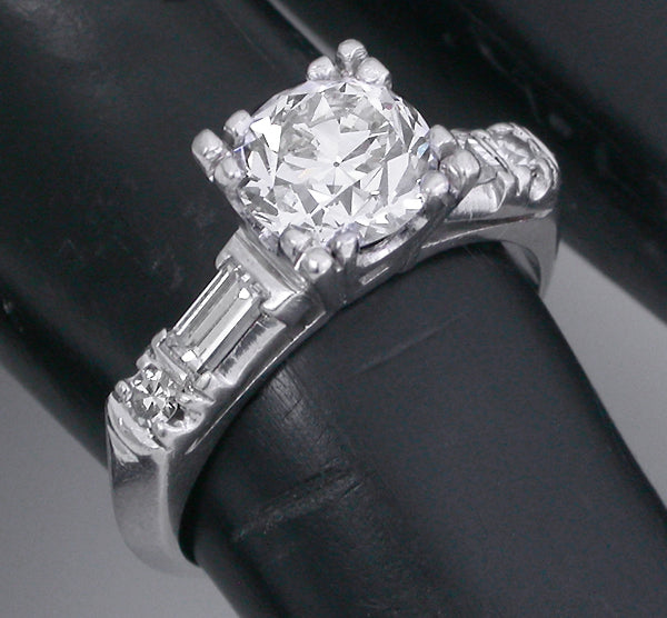 1920s 1.25ct Diamond Platinum Engagement Ring
