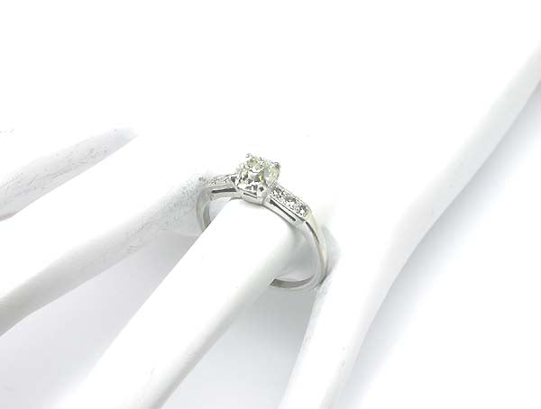 1920's 1.32ct Old Mine Cushion Cut Platinum Engagement Ring