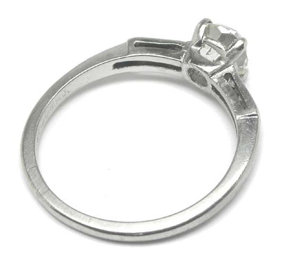 1920's 1.32ct Old Mine Cushion Cut Platinum Engagement Ring