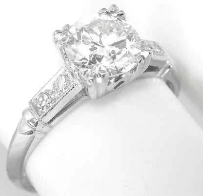 1920s 1.33ct Round Diamond Engagement Ring