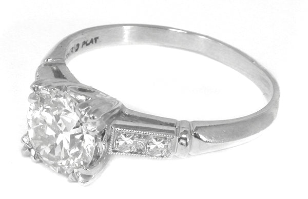 1920s 1.33ct Round Diamond Engagement Ring