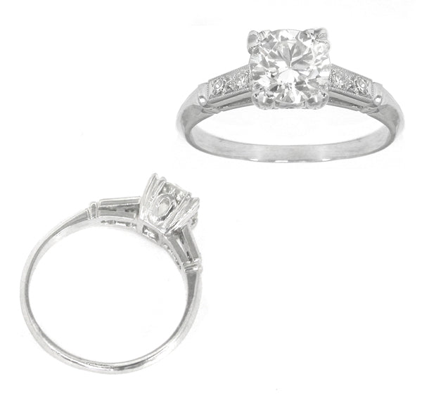 1920s 1.33ct Round Diamond Engagement Ring