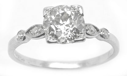 1920's 1.41ct Diamond Platinum Engagement Ring