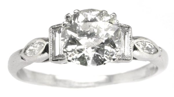 1920s 1.50ct Diamond Platinum Engagement Ring