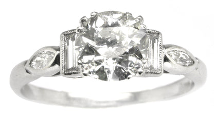 1920s 1.50ct Diamond Platinum Engagement Ring