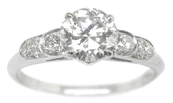 1920's 1ct Diamond Platinum Engagement Ring