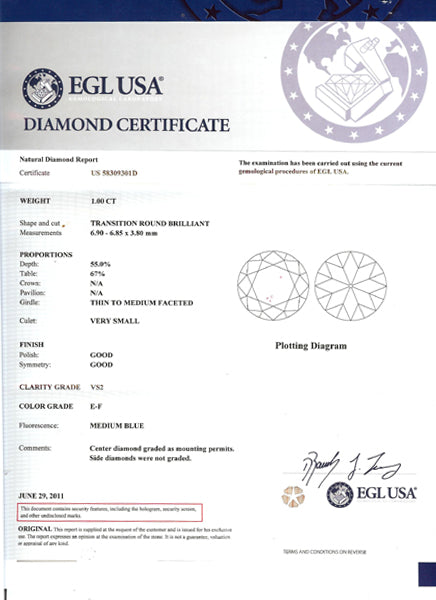 1920s 1ct Round Brilliant Diamond Platinum  Engagement Ring