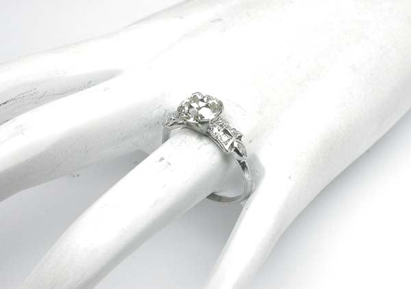 1920's 2.01ct Diamond Platinum Engagement Ring