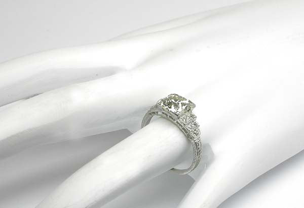 1920's 2.03ct Diamond Platinum Engagement Ring