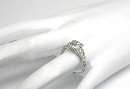 1920's 2.03ct Diamond Platinum Engagement Ring