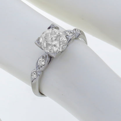 1920s  EGLCertified 1.56ct Diamond Engagement Ring