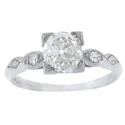 1920s  EGLCertified 1.56ct Diamond Engagement Ring