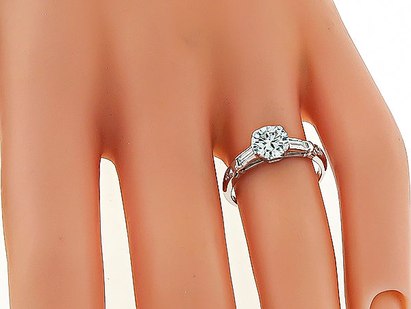 1920s GIA Certified 1.01ct Diamond Engagement Ring
