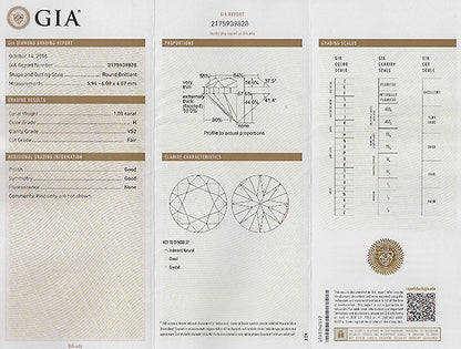 1920s GIA Certified 1.01ct Diamond Engagement Ring