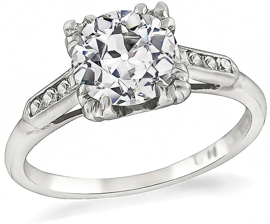1920s GIA Certified 1.31ct Diamond Engagement Ring