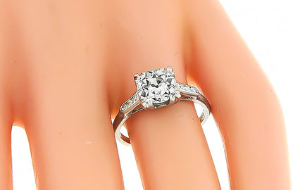 1920s GIA Certified 1.31ct Diamond Engagement Ring