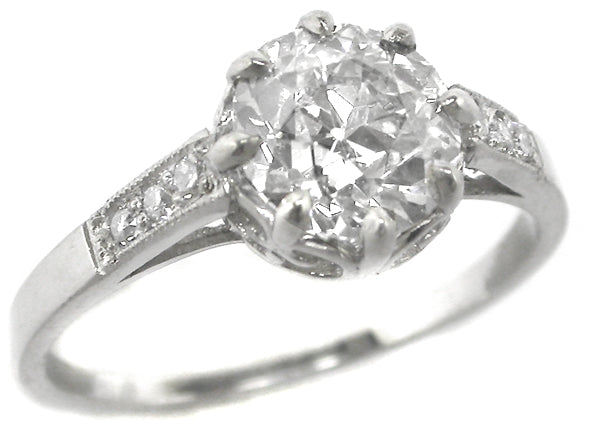 1920s1.46ct Old European Diamond Platinum Ring