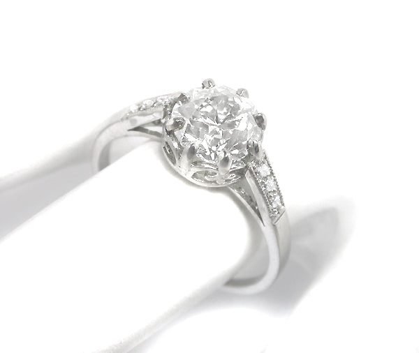 1920s1.46ct Old European Diamond Platinum Ring