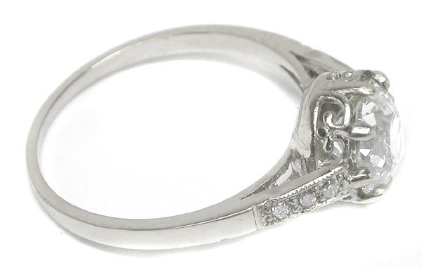 1920s1.46ct Old European Diamond Platinum Ring