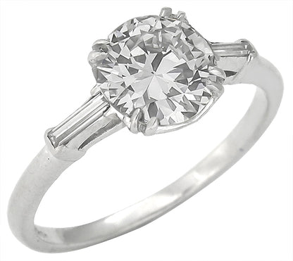 1930s 1.03ct Diamond Platinum Engagement Ring
