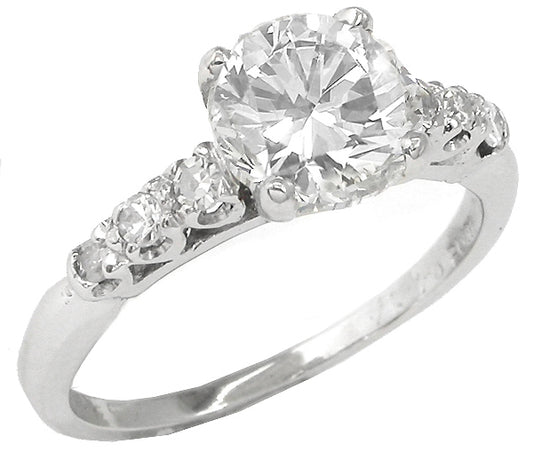 1930s 2.01ct Diamond Platinum Engagement Ring