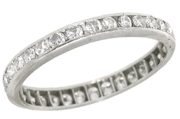 1940s 1.14ct Round Diamond Eternity  Wedding Band