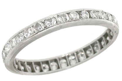 1940s 1.14ct Round Diamond Eternity  Wedding Band
