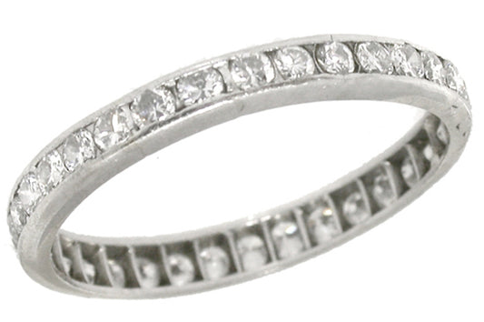 1940s 1.14ct Round Diamond Eternity  Wedding Band