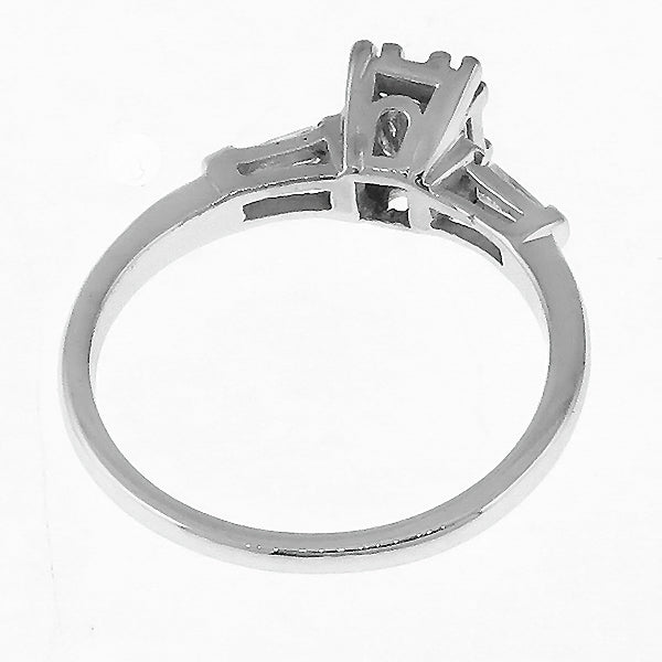 1950s 0.50ct Emerald Cut Diamond 14k Gold Engagement Ring