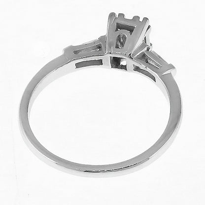 1950s 0.50ct Emerald Cut Diamond 14k Gold Engagement Ring