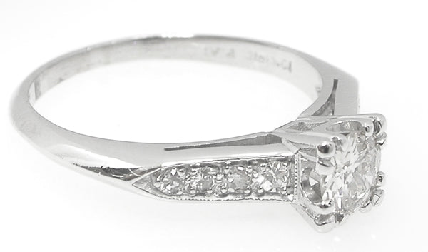 1950s 0.50ct Old Mine Diamond Engagement Ring