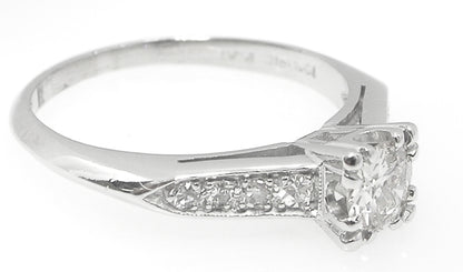 1950s 0.50ct Old Mine Diamond Engagement Ring