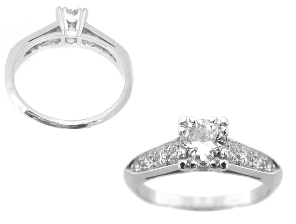 1950s 0.50ct Old Mine Diamond Engagement Ring